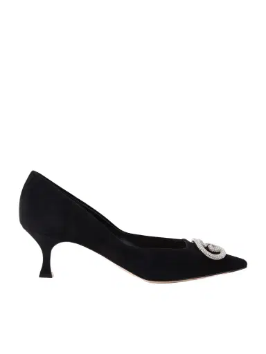 Gucci Embellished Suede Pumps | Thumbnail 1 Gucci Embellished Suede Pumps | Thumbnail 1