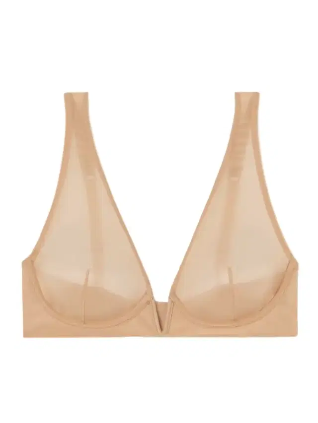 Chic Mesh Plunge Underwired Soft-cup Bra