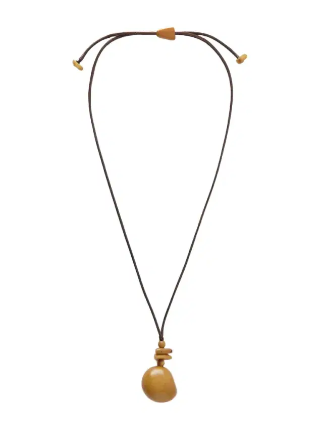 The Pendant Tagua And Leather Necklace