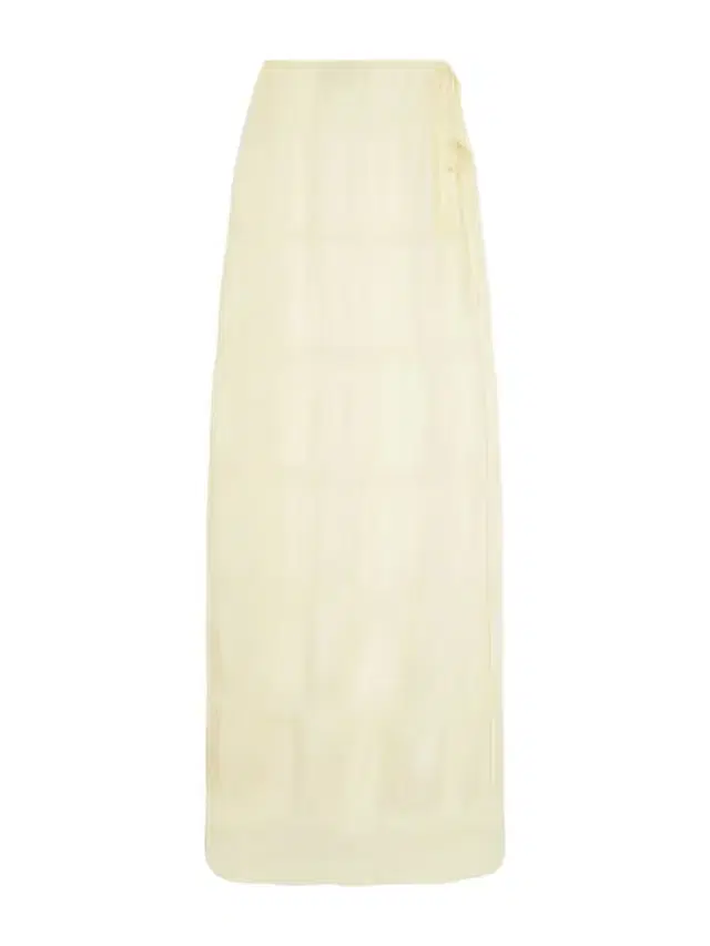 Kiki de Montparnasse Smocked Silk-blend Maxi Skirt