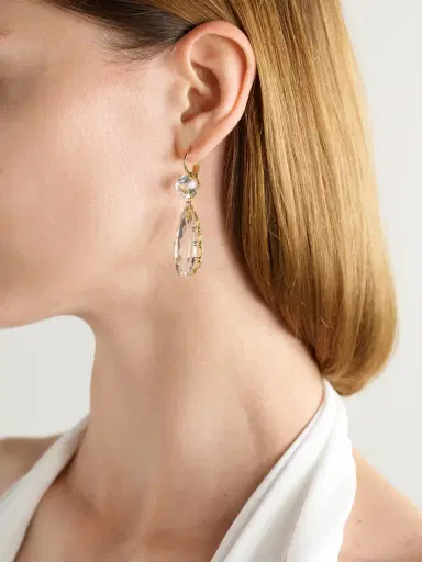 Ileana Makri Crown 18-karat Gold Topaz Earrings | Thumbnail 2