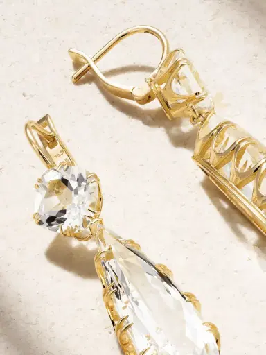 Ileana Makri Crown 18-karat Gold Topaz Earrings | Thumbnail 3