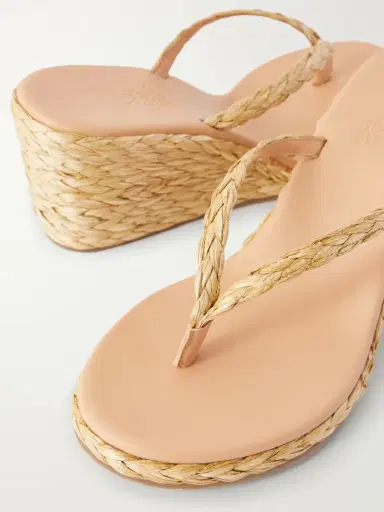 Ancient Greek Sandals Etheria Woven Raffia Wedge | Thumbnail 5 Ancient Greek Sandals Etheria Woven Raffia Wedge | Thumbnail 5