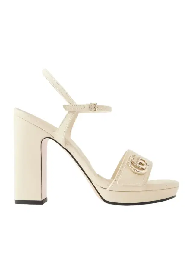 Embellished Leather Platform Sandals