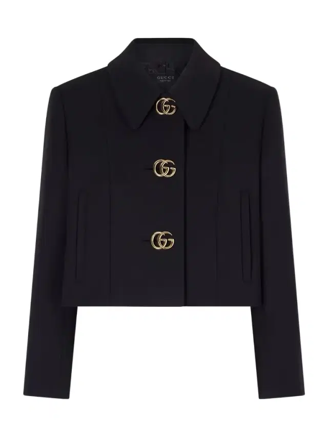 Cropped Wool-crepe Jacket
