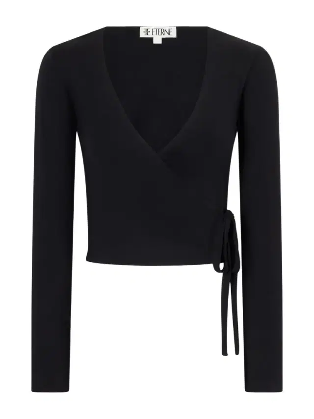 ÉTERNE Wrap Jersey T-shirt