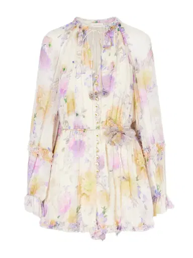 Zimmermann Luna Ruffled Playsuit | Thumbnail 1 Zimmermann Luna Ruffled Playsuit | Thumbnail 1