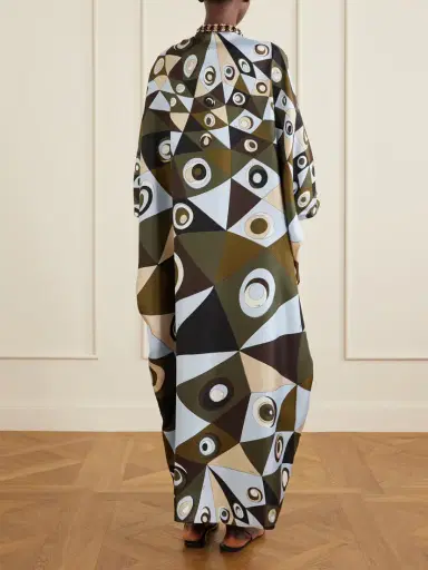 PUCCI Embellished Printed Silk-twill Kaftan | Thumbnail 3