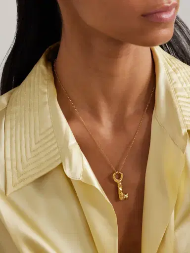 Alighieri The Key Of The Night Gold-plated Necklace | Thumbnail 2