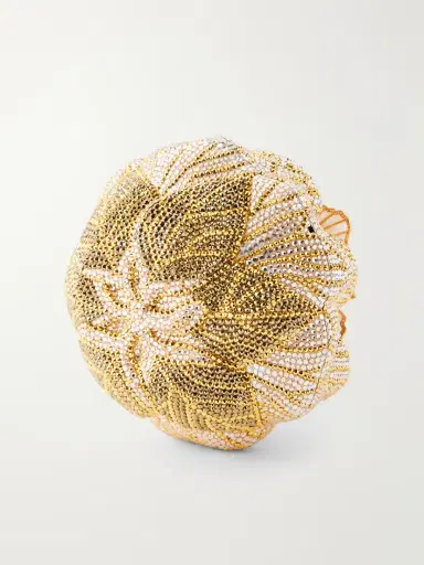 Judith Leiber Couture Magnolia Crystal-embellished Gold-tone Clutch | Thumbnail 4