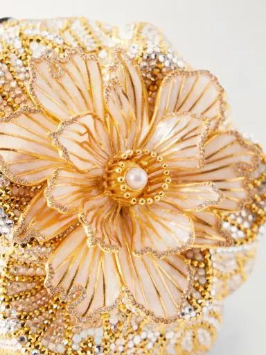 Judith Leiber Couture Magnolia Crystal-embellished Gold-tone Clutch | Thumbnail 5