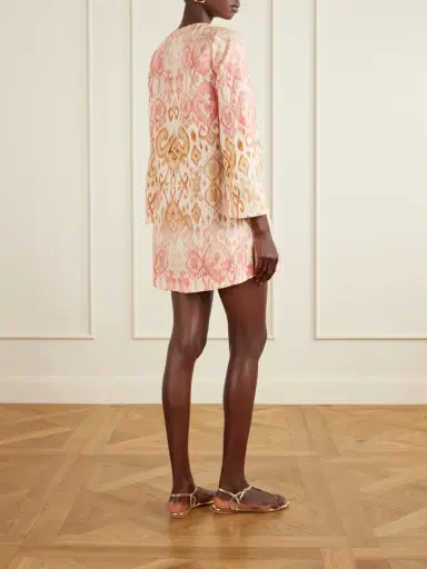 Zimmermann Aster Shift Linen Mini Dress | Thumbnail 3