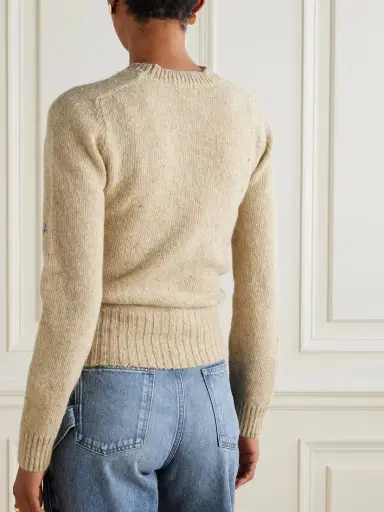 JW Anderson Embroidered Merino Wool And Mohair-blend Sweater | Thumbnail 4