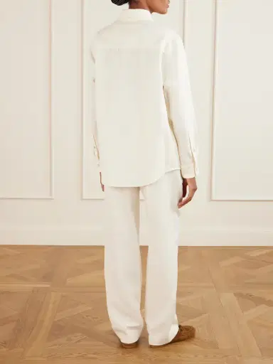 God’s True Cashmere Silver Solid Linen Shirt | Thumbnail 3