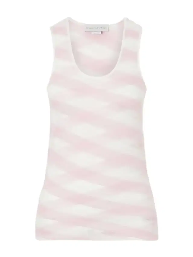 Stella McCartney Striped Mesh-paneled Cotton-blend Tank Top