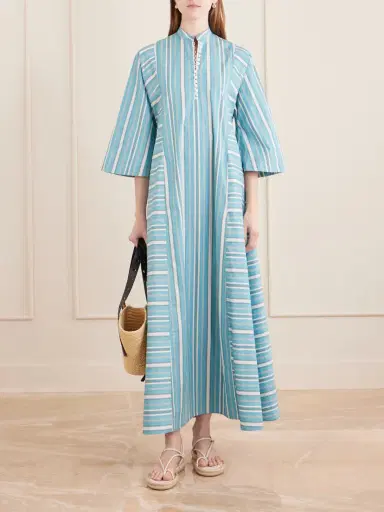 Thierry Colson Rachel Striped Cotton-poplin Kaftan | Thumbnail 2 Thierry Colson Rachel Striped Cotton-poplin Kaftan | Thumbnail 2