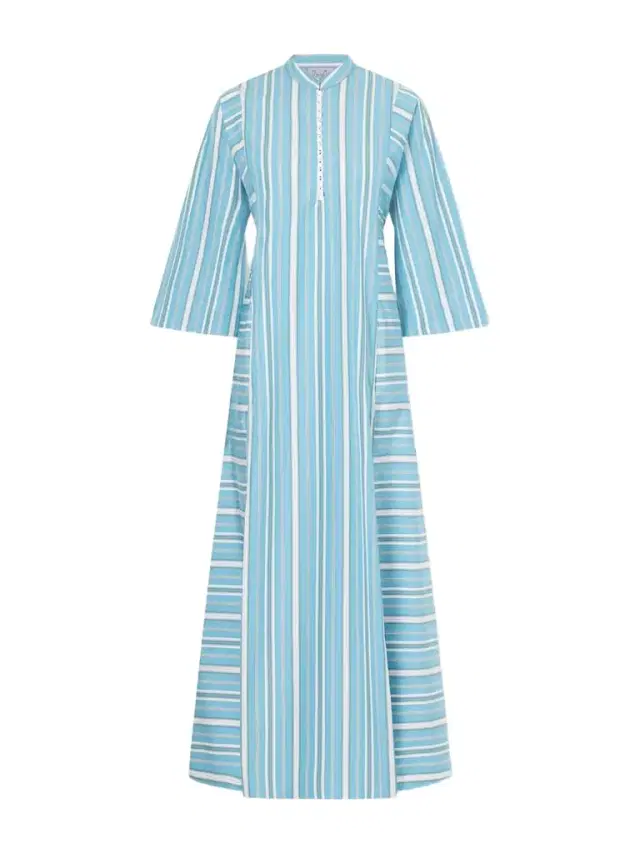 Thierry Colson Rachel Striped Cotton-poplin Kaftan