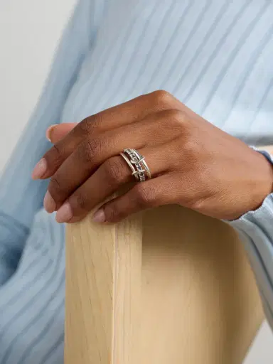 Spinelli Kilcollin Petunia Sterling Silver Diamond Ring | Thumbnail 2 Spinelli Kilcollin Petunia Sterling Silver Diamond Ring | Thumbnail 2