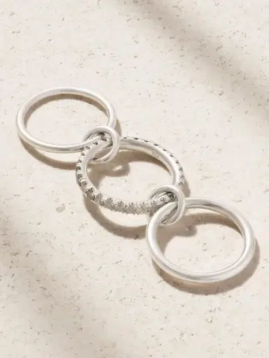 Spinelli Kilcollin Petunia Sterling Silver Diamond Ring | Thumbnail 3 Spinelli Kilcollin Petunia Sterling Silver Diamond Ring | Thumbnail 3