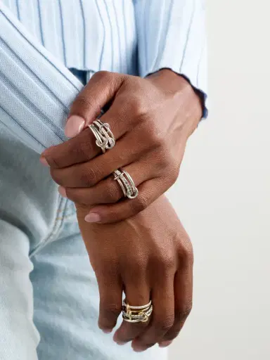 Spinelli Kilcollin Petunia Sterling Silver Diamond Ring | Thumbnail 6 Spinelli Kilcollin Petunia Sterling Silver Diamond Ring | Thumbnail 6