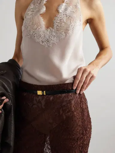 Saint Laurent Cassandre Leather Belt | Thumbnail 2 Saint Laurent Cassandre Leather Belt | Thumbnail 2