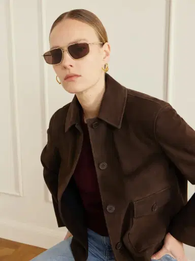 PRADA EYEWEAR Aviator-style Gold-tone Sunglasses | Thumbnail 2