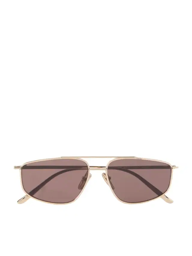Aviator-style Gold-tone Sunglasses