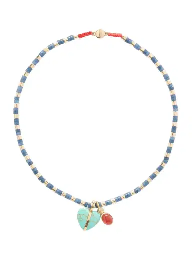 Roxanne Assoulin The Bar Gold-tone, Lapis Lazuli, Turquoise And Carnelian Necklace | Thumbnail 1 Roxanne Assoulin The Bar Gold-tone, Lapis Lazuli, Turquoise And Carnelian Necklace | Thumbnail 1