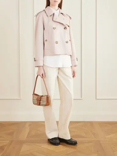 Burberry Leather-trimmed Checked Canvas Shoulder Bag | Thumbnail 3 Burberry Leather-trimmed Checked Canvas Shoulder Bag | Thumbnail 3