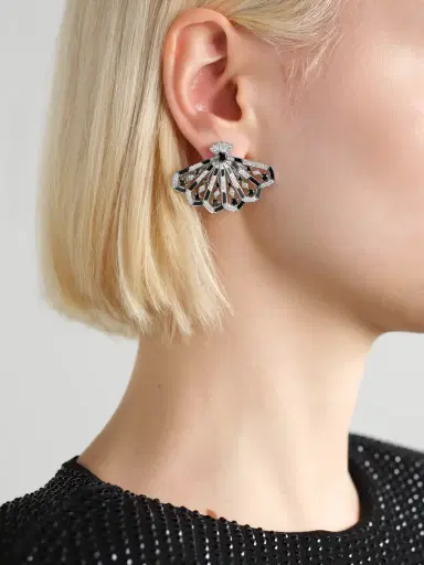 Garrard Fanfare Symphony 18-karat White Gold, Spinel And Diamond Earrings | Thumbnail 2