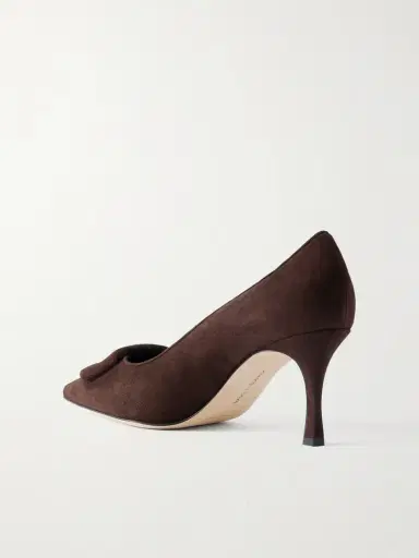 Manolo Blahnik Maysale 70 Buckled Suede Pumps | Thumbnail 3 Manolo Blahnik Maysale 70 Buckled Suede Pumps | Thumbnail 3