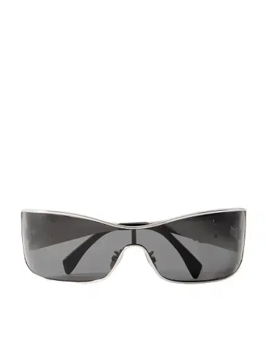 CELINE Eyewear Rectangular-frame Silver-tone Sunglasses | Thumbnail 1