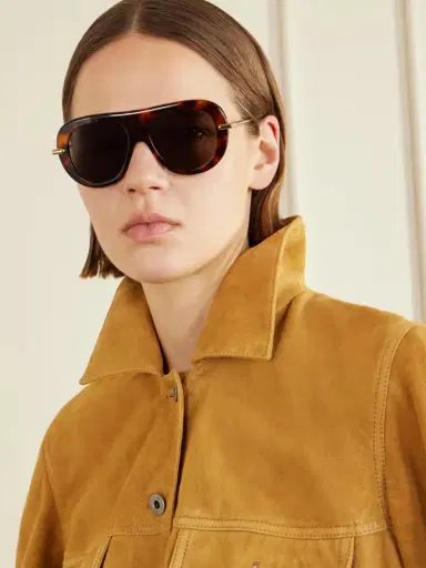 Loewe Slim Aviator-style Tortoiseshell Acetate Sunglasses | Thumbnail 2