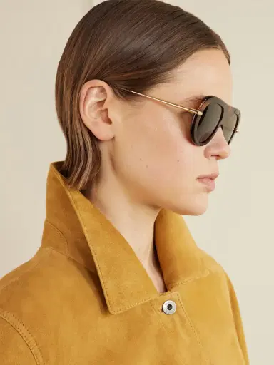 Loewe Slim Aviator-style Tortoiseshell Acetate Sunglasses | Thumbnail 5