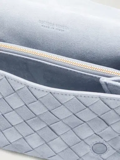 Bottega Veneta Notturno Intrecciato Suede Shoulder Bag | Thumbnail 6