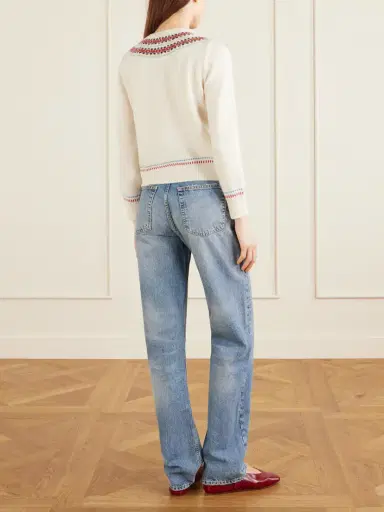 DÔEN Olympe Embroidered Wool And Cashmere-blend Cardigan | Thumbnail 3 DÔEN Olympe Embroidered Wool And Cashmere-blend Cardigan | Thumbnail 3