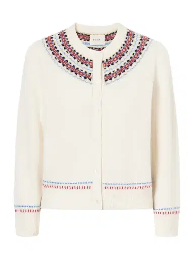 DÔEN Olympe Embroidered Wool And Cashmere-blend Cardigan | Thumbnail 1 DÔEN Olympe Embroidered Wool And Cashmere-blend Cardigan | Thumbnail 1