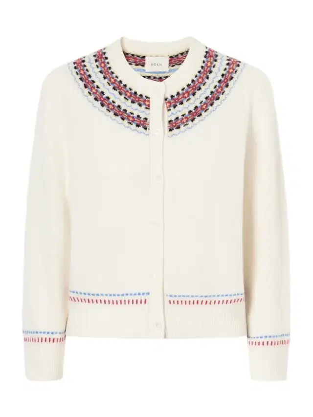 DÔEN Olympe Embroidered Wool And Cashmere-blend Cardigan