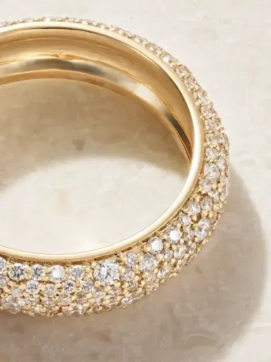 STONE AND STRAND First Spark 14-karat Gold Diamond Ring | Thumbnail 4