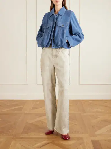 Loewe Gathered Suede Jacket | Thumbnail 2 Loewe Gathered Suede Jacket | Thumbnail 2