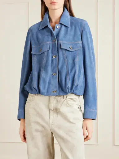 Loewe Gathered Suede Jacket | Thumbnail 3 Loewe Gathered Suede Jacket | Thumbnail 3
