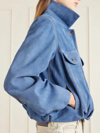 Loewe Gathered Suede Jacket | Thumbnail 5 Loewe Gathered Suede Jacket | Thumbnail 5