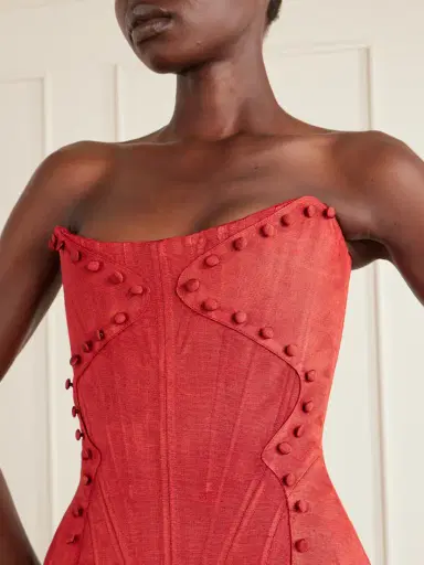 Dilara Findikoglu Meet Me At Midnight Silk-faille Bustier Mini Dress | Thumbnail 4 Dilara Findikoglu Meet Me At Midnight Silk-faille Bustier Mini Dress | Thumbnail 4