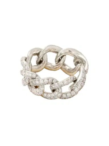 SHAY Essential Link 18-karat White Gold Diamond Ring | Thumbnail 1 SHAY Essential Link 18-karat White Gold Diamond Ring | Thumbnail 1
