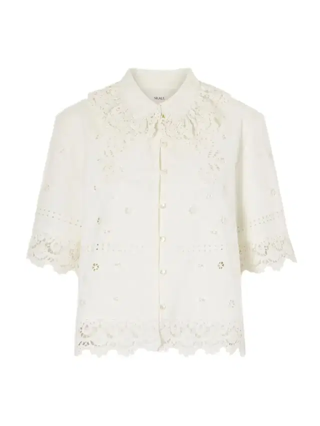Talia Broderie Anglaise Cotton And Linen-blend Shirt