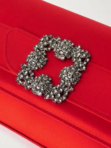 Manolo Blahnik Gothisi Crystal-embellished Satin Clutch | Thumbnail 4 Manolo Blahnik Gothisi Crystal-embellished Satin Clutch | Thumbnail 4