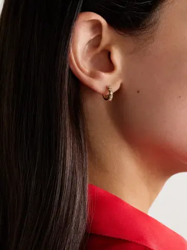 Jennifer Meyer 18-karat Gold Diamond Hoop Earrings | Thumbnail 2