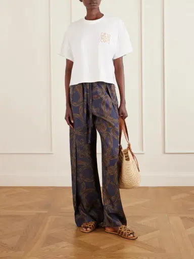 Loewe + Paula’s Ibiza Logo-embroidered Cotton-jersey T-shirt | Thumbnail 2
