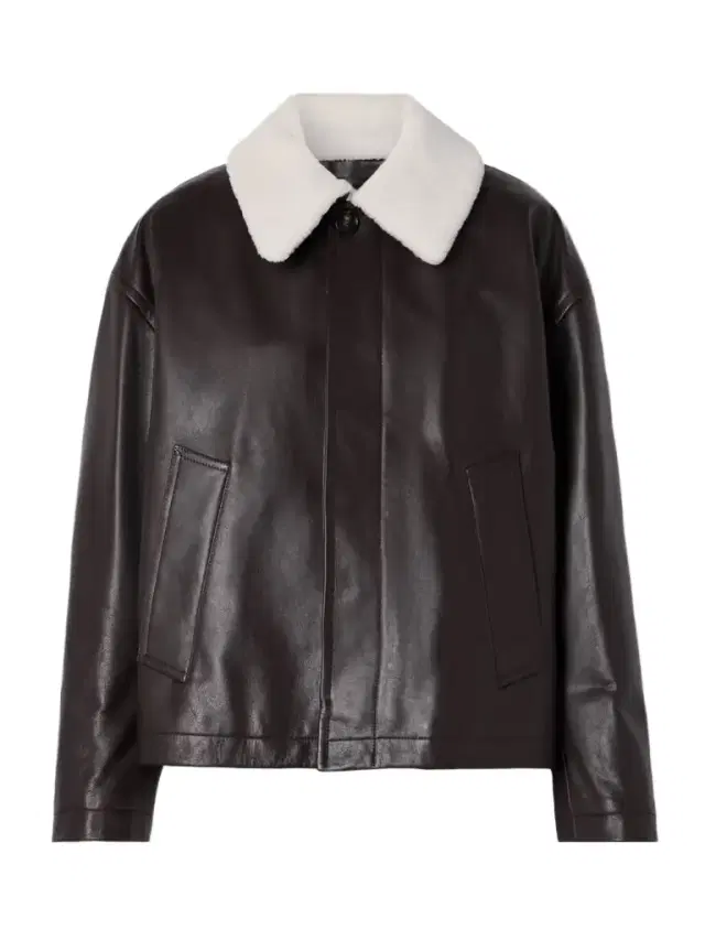 Shearling-trimmed Leather Jacket