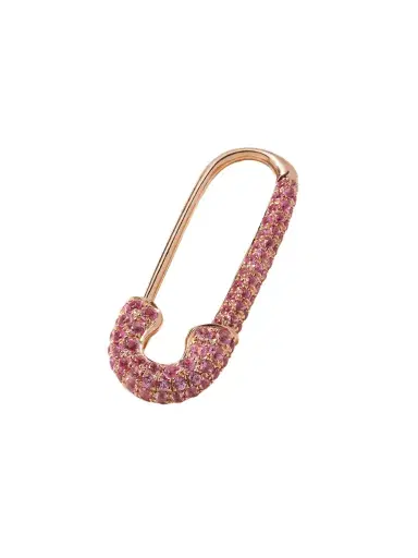 Anita Ko Safety Pin 18-karat Rose Gold Sapphire Earring | Thumbnail 1 Anita Ko Safety Pin 18-karat Rose Gold Sapphire Earring | Thumbnail 1
